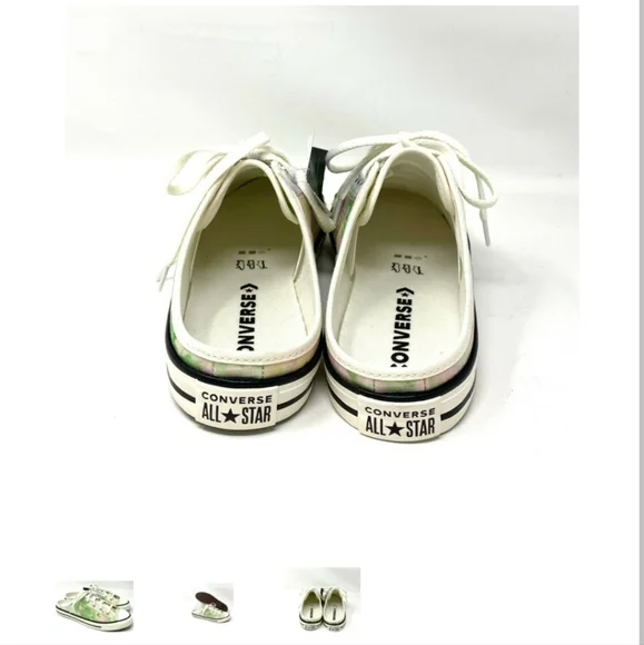 Converse Sneakers Women's CTAS Dainty Mule Slip Washed Florals Bold Wasabi - Picture 3 of 3